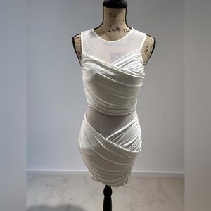 Fashion Nova Elegant White Mini Dress